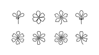 Çiçek ikonu vektörü. özet çiçek işareti.