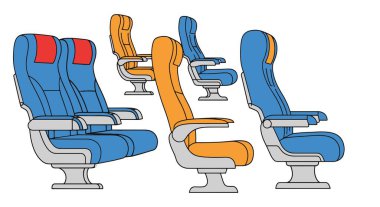 Uçak Koltuğu Renk Çizgisi Tasarımı
