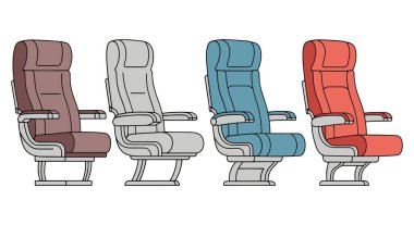 Uçak Koltuğu Çizgisi Renk Moda Tasarımı
