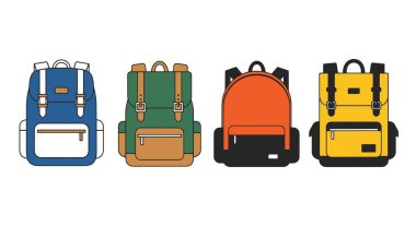 Sırt çantası Hattı sanat yaratıcı kavramı