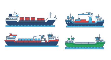 Kargo mavnası sanat vektörü