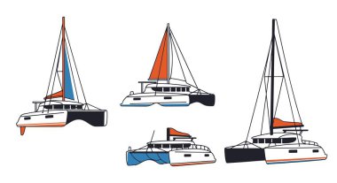 Yat yelkenlisi vektör çizimi