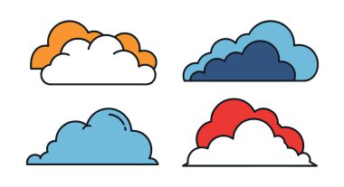 bulut vektör resimleme şablonu