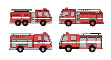 İtfaiye Aracı Çizgisi Sanatı