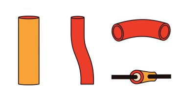 boru vektör simgeleri ayarlandı