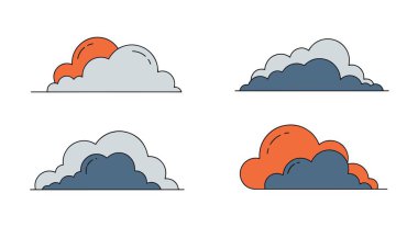 bulut ve bulut vektör logo tasarım şablonu