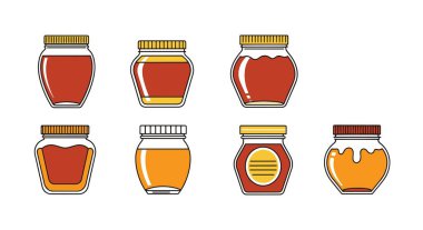 Cam kavanozlarda bal seti