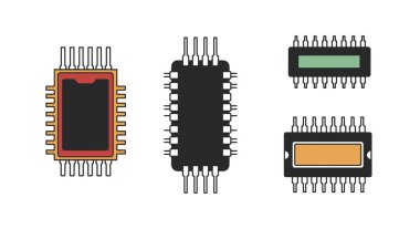 Tümleşik Devre renk çizgisi temiz tasarım
