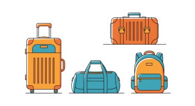 Bagaj Çizgisi renk dolu tasarım