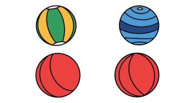 Medicine Ball Çizgi Sanat Rengi