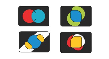 Fare Çizgisi Sanat Rengi Basit Tasarım