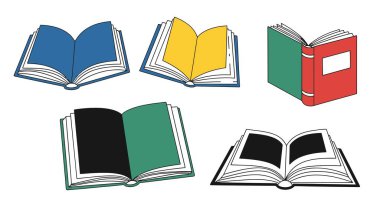 Kitap Satırı sanat renk vektörü minimum biçimi