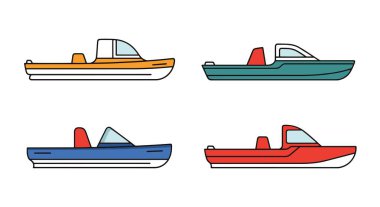 Kürek Gemisi Çizgisi Sanat Rengi Temiz Tasarım