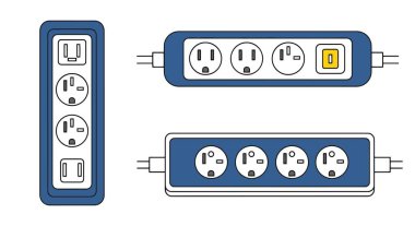 elektrik prizine vektör çizim.