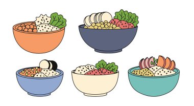 Bir kasede değişik yumurta çeşitleri var..