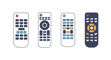 Televizyon ikonu seti. vektör tasarım şablonu.