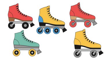 Patenli Patenler Hattı düz illüstrasyon