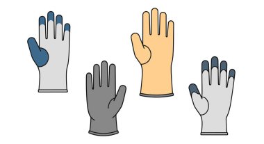 Güvenlik Eldivenleri Çizgisi Canlı Renk