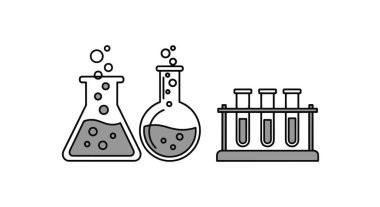 Bilim Deneyleri Çizgisi Sanat Yaratıcı Tasarımı