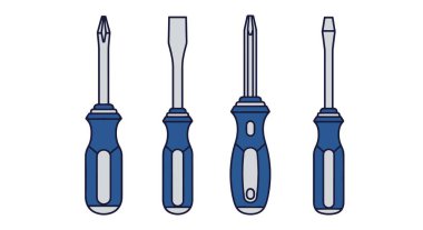 Tornavida Çizgisi Sanat Rengi Düz Tasarım