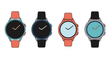 Akıllı Saatler Çizgisi renk sanatı asgari biçim