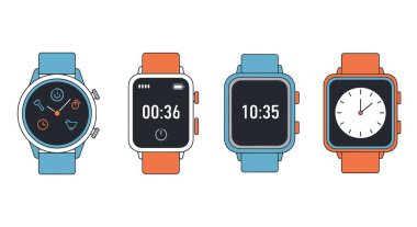 Akıllı Saatler Çizgisi rengi soyut tasarım ile dolu