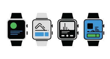 Smartwatch Çizgisi sanat rengi en düşük biçim