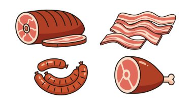 Tütsülenmiş Et Çizgisi Resim Çizimi