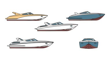 Hız teknesi çizgisi rengi soyut tasarım ile dolduruldu