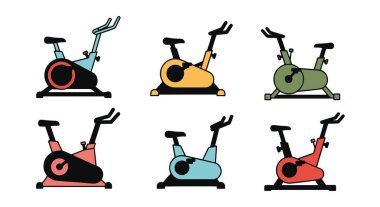 Bisiklet Çizgisi Sanat Rengi Vektörü Temiz Tasarım