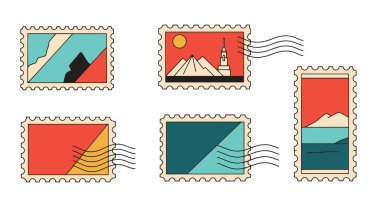 Damga Çizgisi Sanat Rengi Temiz Tasarım