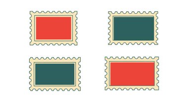 Damga Çizgisi renk vektörü temiz tasarım