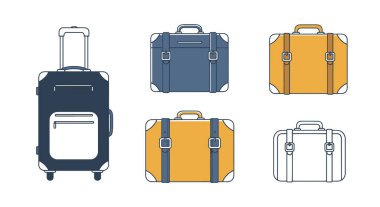 Çanta Çizgisi Sanat Rengi Basit Tasarım