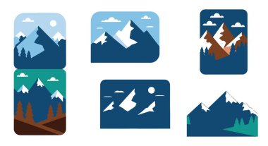 Alp Bölgesi Sanat Sanatı Modern Pürüzsüz Çizimler