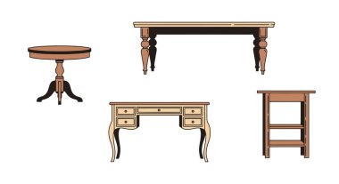 Antika Tablo Çizgisi Yumuşak temiz renk vektörü