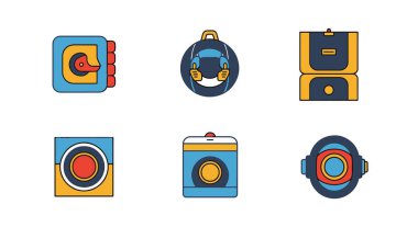 Auto Mode Line art abstract color composition illustration