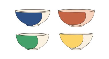 Seramik Bowl Hattı yaratıcı modern sanat vektörü