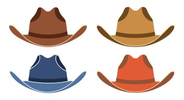 Kovboy Şapkası Sanat Sanatı Yumuşak ton soyut vektör
