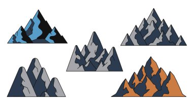 Craggy Dağları soyut koyu renk çizimi