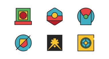 Klasik Çizgi Amblemi Modern Soyut Tasarım Çizimi