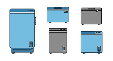 Dondurucu Çizgi Sanatı Modern Tasarım Minimum koyu renk vektörü