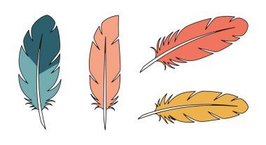 Saç Tüyü Hattı Modern yumuşak renk vektörü