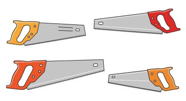 El Testere Çizgisi Sanatı az pürüzsüz biçim illüstrasyonu
