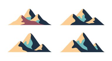 Yüksek İrtifa Tepeleri minimum çağdaş renk vektörü