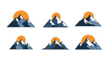 Highland Dağları modern renk çizimi tasarımı