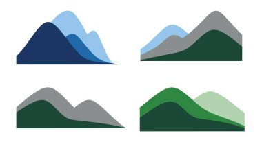 Tepe Gölgeleri Çizgisi minimal yaratıcı renk vektörü