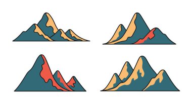 Jagged Hill Line sanatı minimum renk konsepti taşıyıcısı