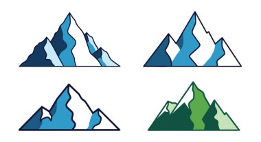 Jagged Peaks Çizgisi soyut pürüzsüz zarif çizim