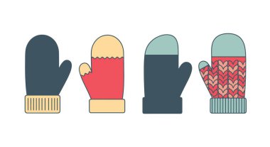 Örülmüş Mittens Hattı dinamik modern soyut çizimler