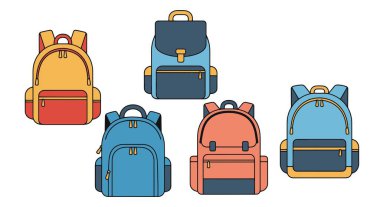 Laptop Sırt Sırtı Çizgisi minimal renk tasarım vektörü